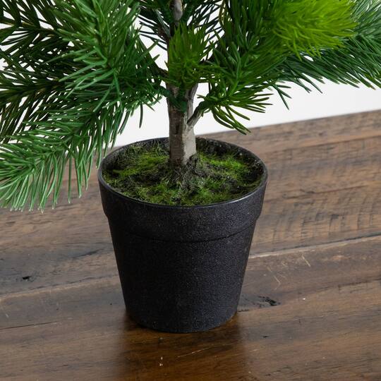 Nearly Natural 18" Unlit Artificial Real Touch Spruce Pine Christmas Tree